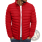 Men's Quilted Puffer Jacket with Stand Collar
