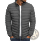Men's Quilted Puffer Jacket with Stand Collar
