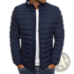 Men's Quilted Puffer Jacket with Stand Collar