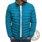 Men's Quilted Puffer Jacket with Stand Collar