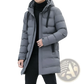 Men's Quilted Windproof Hooded Puffer Jacket