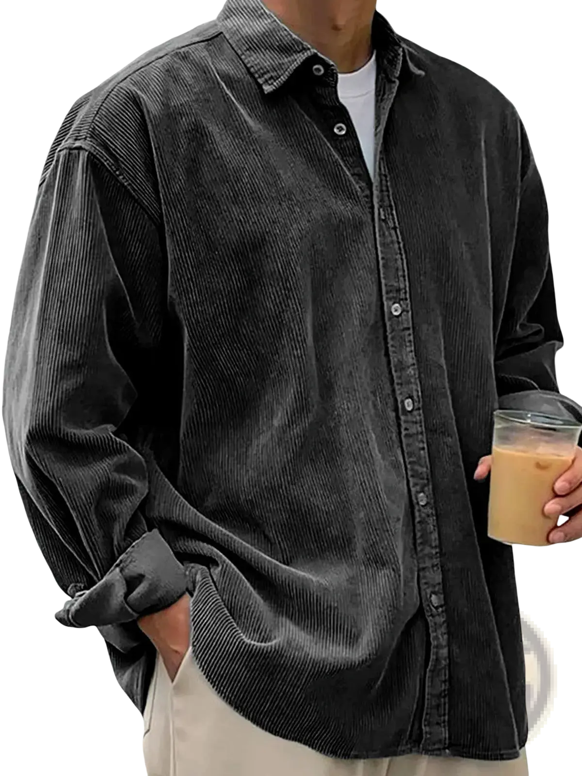 Men's Relaxed Fit Corduroy Shirt Jacket