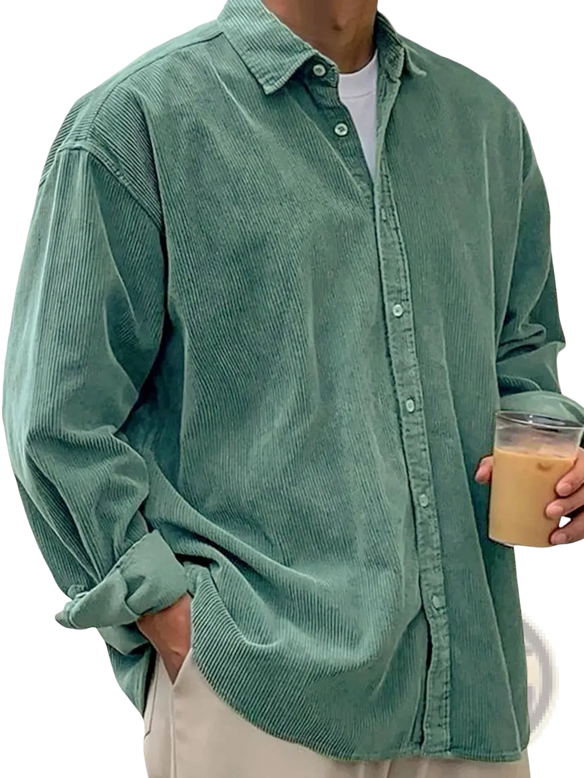 Men's Relaxed Fit Corduroy Shirt Jacket