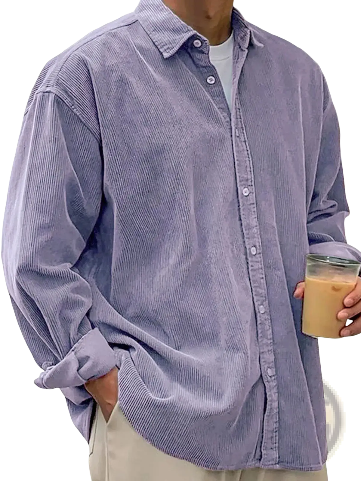 Men's Relaxed Fit Corduroy Shirt Jacket