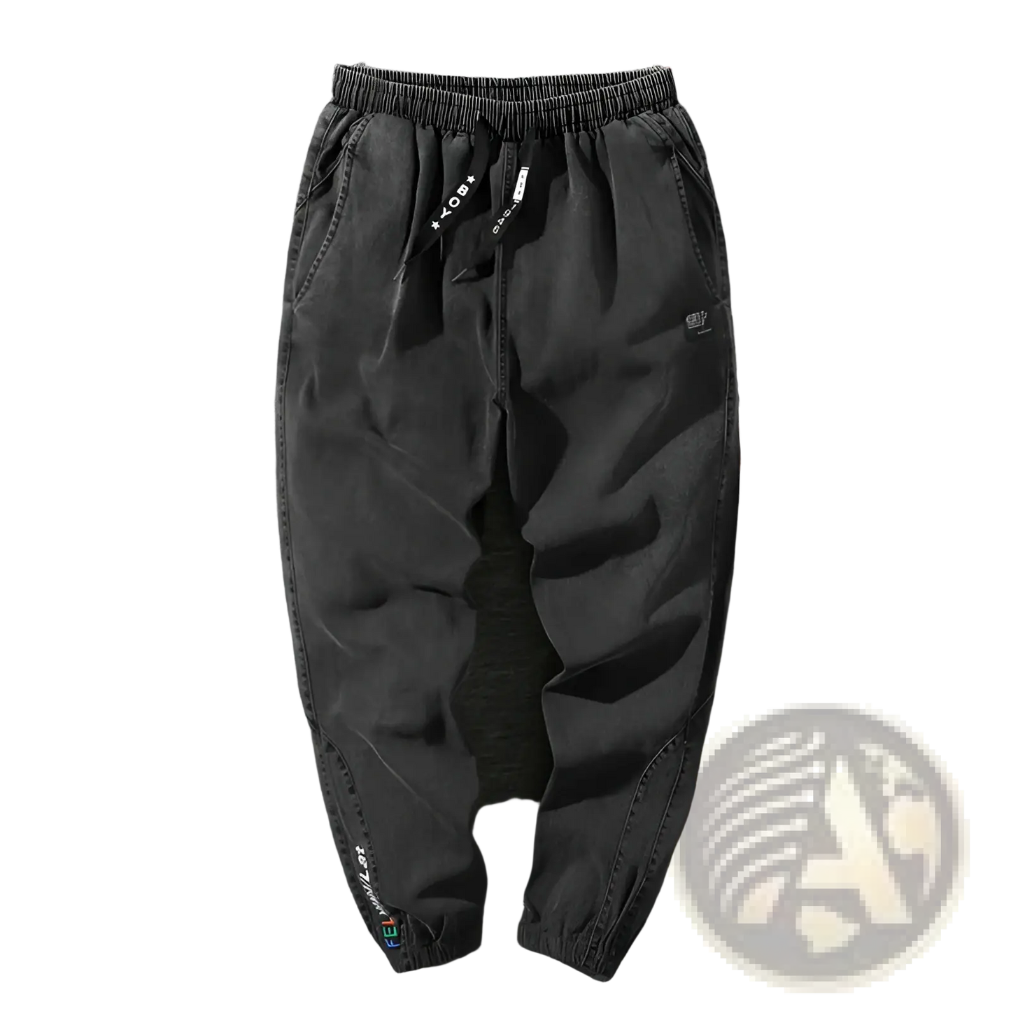 Men's Relaxed Fit Denim Joggers with Drawstring Waist