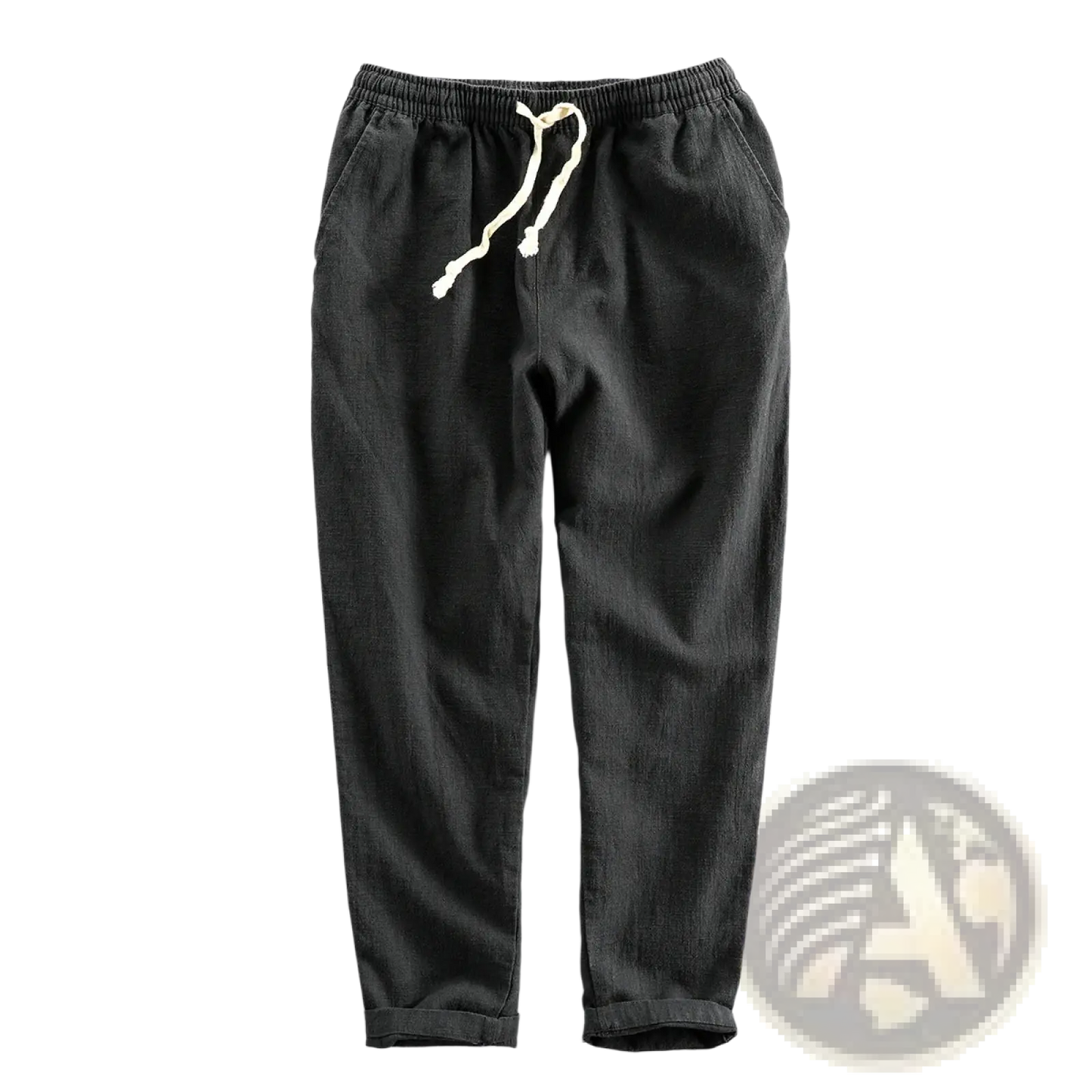 Men's Relaxed Fit Drawstring Linen Joggers