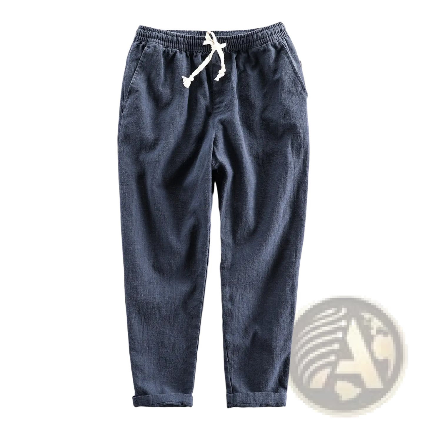 Men's Relaxed Fit Drawstring Linen Joggers