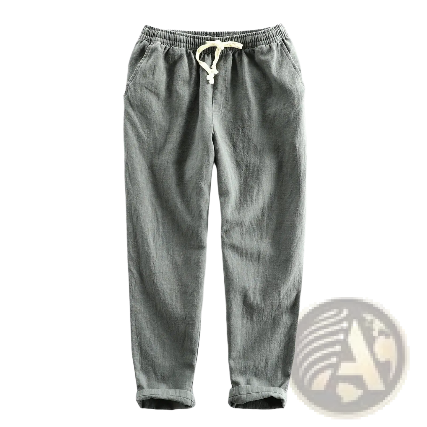 Men's Relaxed Fit Drawstring Linen Joggers