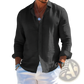 Men's Relaxed Fit Linen Button Down Shirt