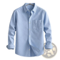 Men's Relaxed Fit Long Sleeve Cotton Linen Shirt