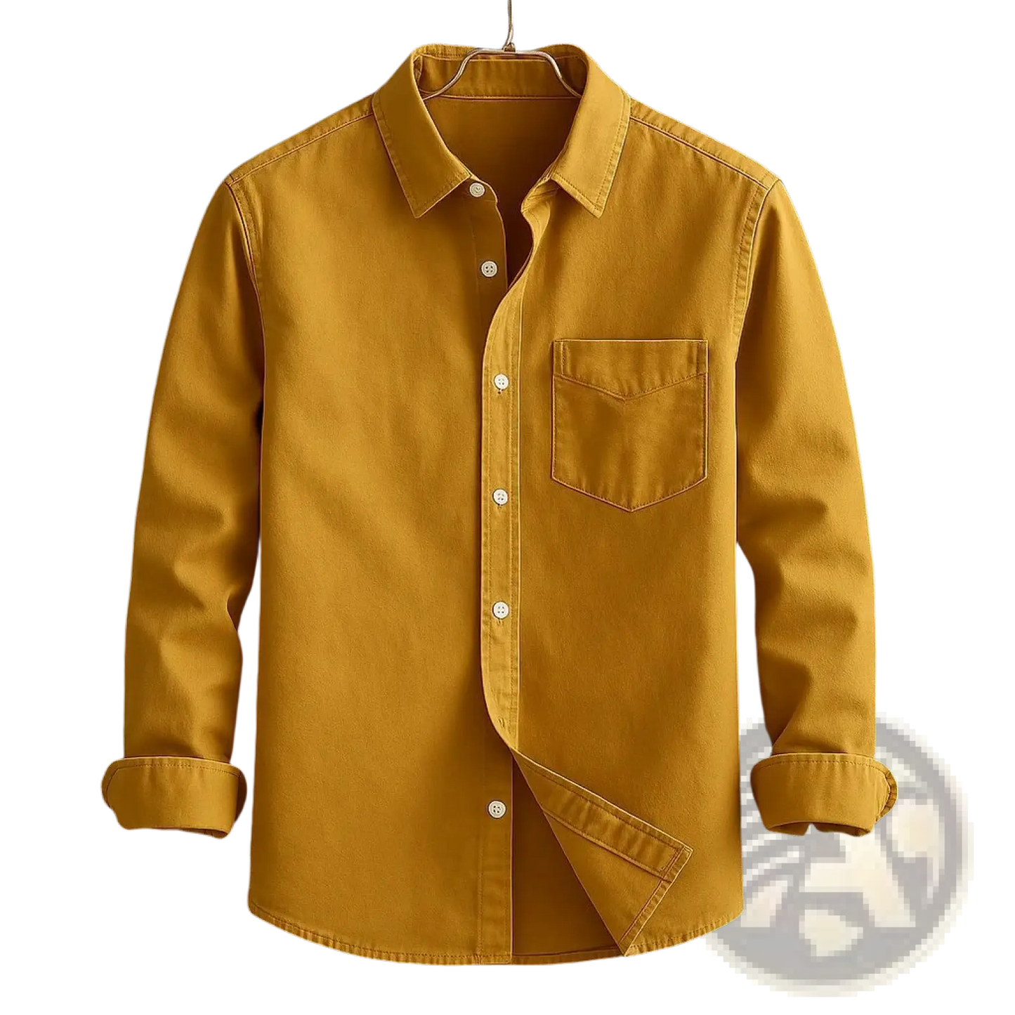 Men's Relaxed Fit Long Sleeve Cotton Linen Shirt