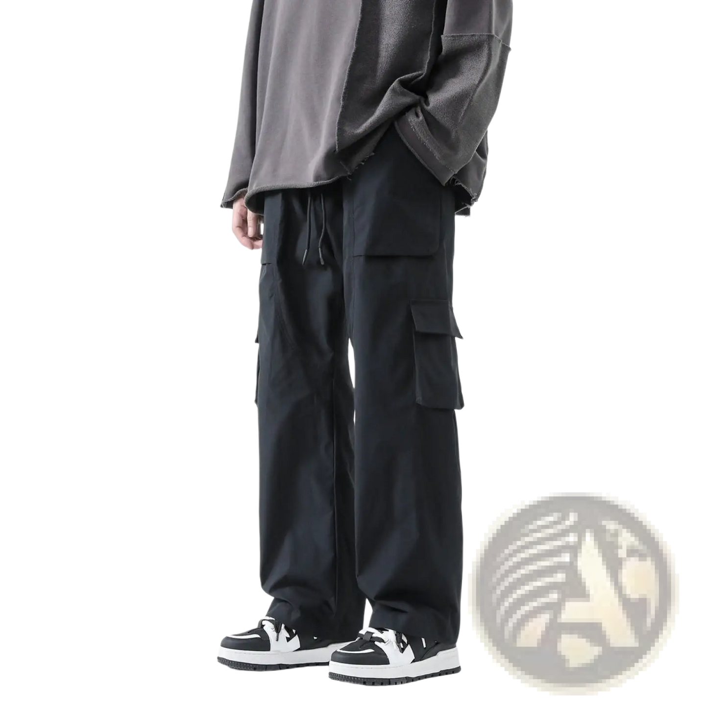 Men's Relaxed Straight Leg Cargo Track Pants