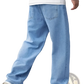 Men's Relaxed Straight Leg Light Wash Denim Jeans