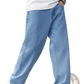 Men's Relaxed Straight Leg Light Wash Denim Jeans