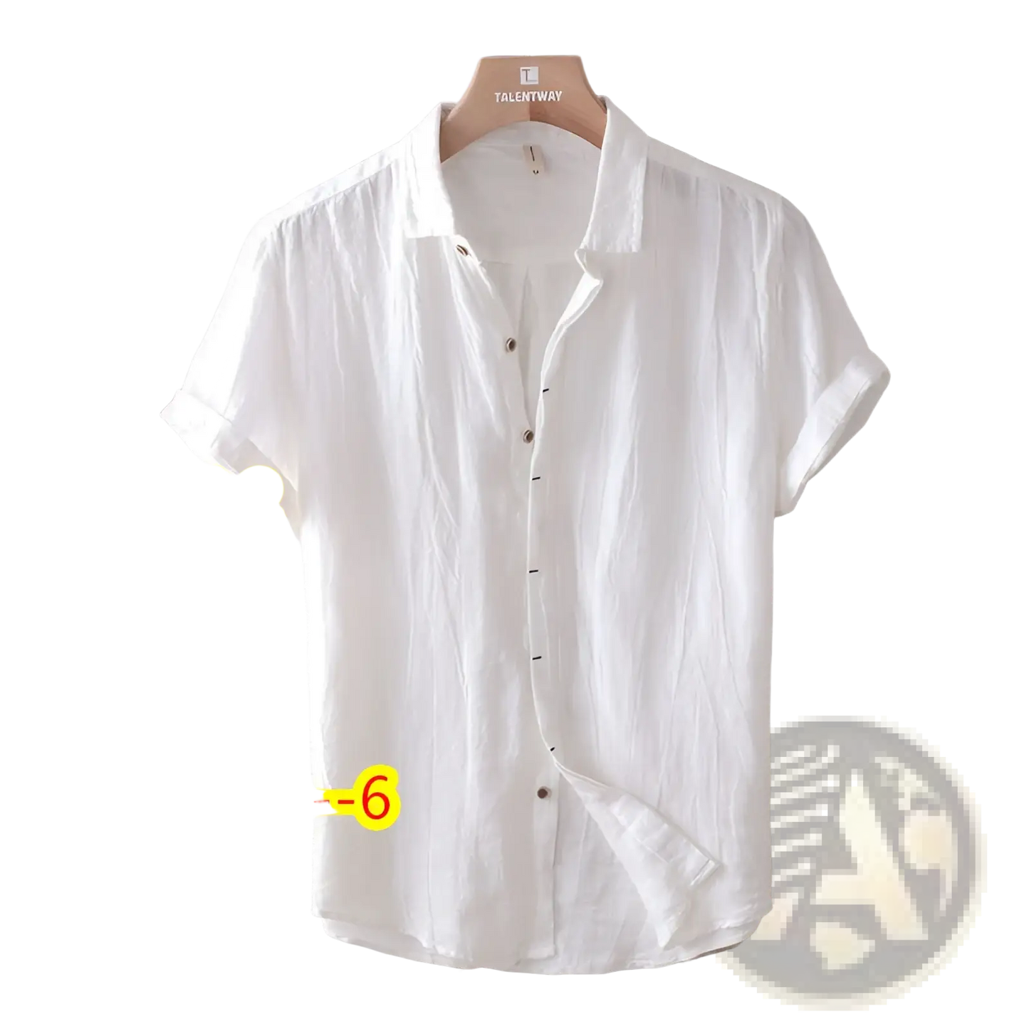 Men's Retro Distressed Linen Short Sleeve Shirt