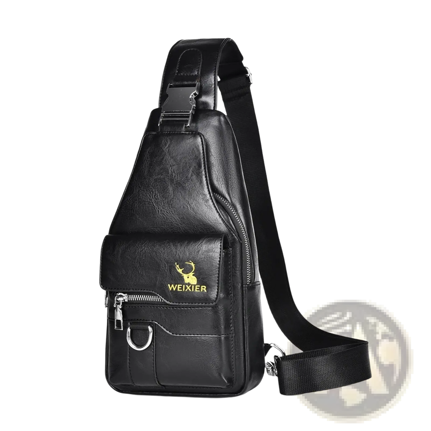 Men's Retro Waterproof Faux Leather Crossbody Chest Bag