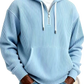 Men's Ribbed Corduroy Half Zip Pullover Hoodie