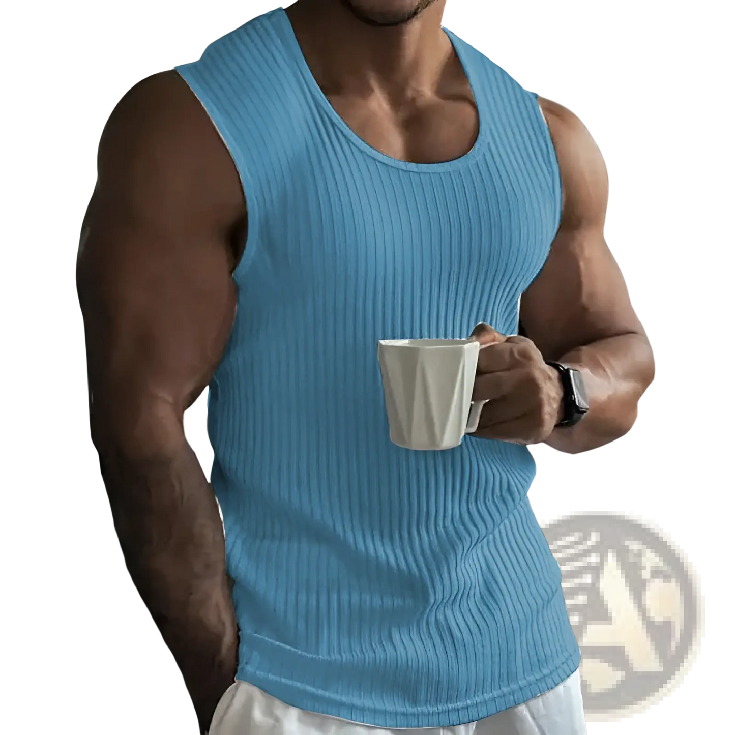 Men's Ribbed Cotton Slim Fit Knit Tank Top