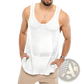 Men's Ribbed Knit Scoop Neck Sleeveless Vest