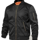 Men's Satin Bomber Jacket with Contrast Lining