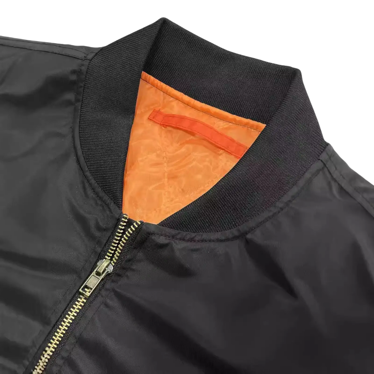 Men's Satin Bomber Jacket with Contrast Lining