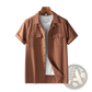 Men's Short Sleeve Cotton Hemp Workwear Shirt