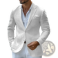 Men's Slim Fit Business Casual Plaid and Solid Blazers