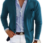 Men's Slim Fit Business Casual Plaid and Solid Blazers