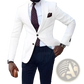 Men's Slim Fit Business Casual Plaid and Solid Blazers