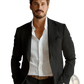 Men's Slim Fit Business Casual Plaid and Solid Blazers