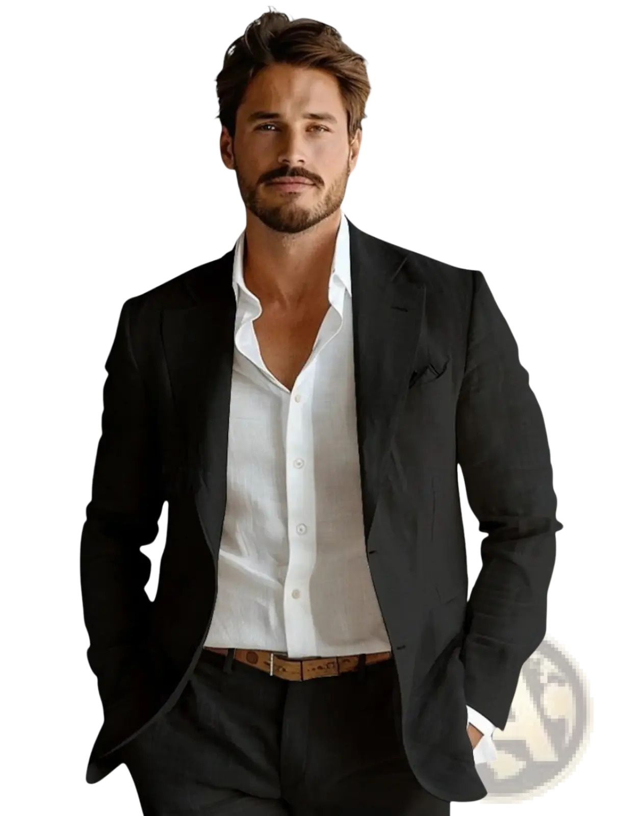 Men's Slim Fit Business Casual Plaid and Solid Blazers