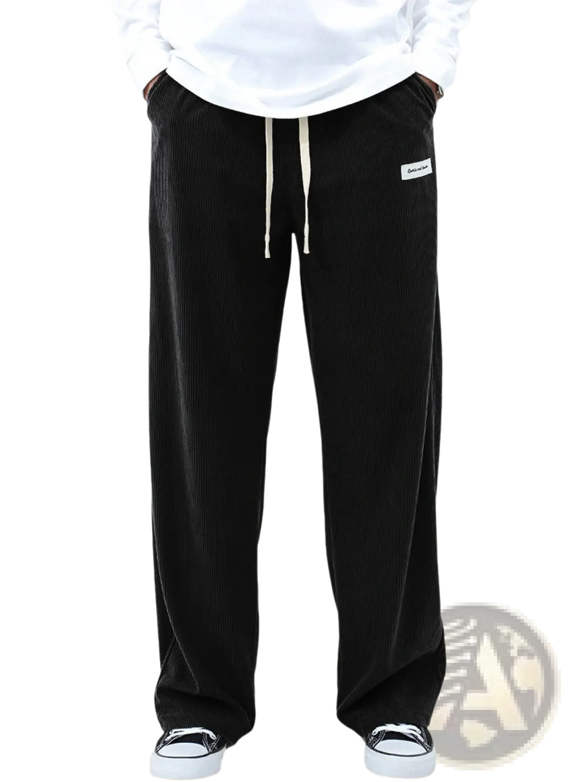 Men's Slim Fit Corduroy Sporty Drawstring Casual Pants