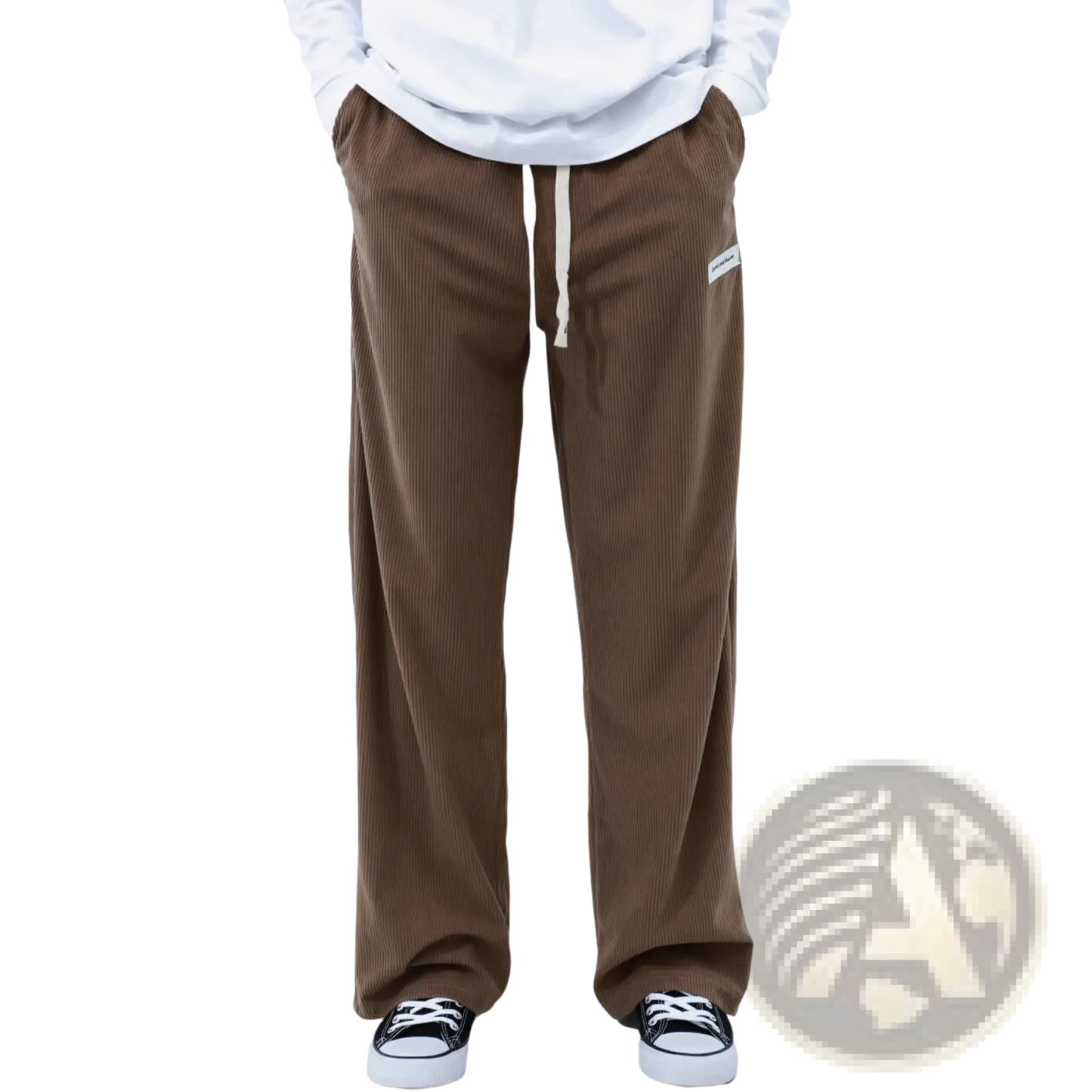 Men's Slim Fit Corduroy Sporty Drawstring Casual Pants