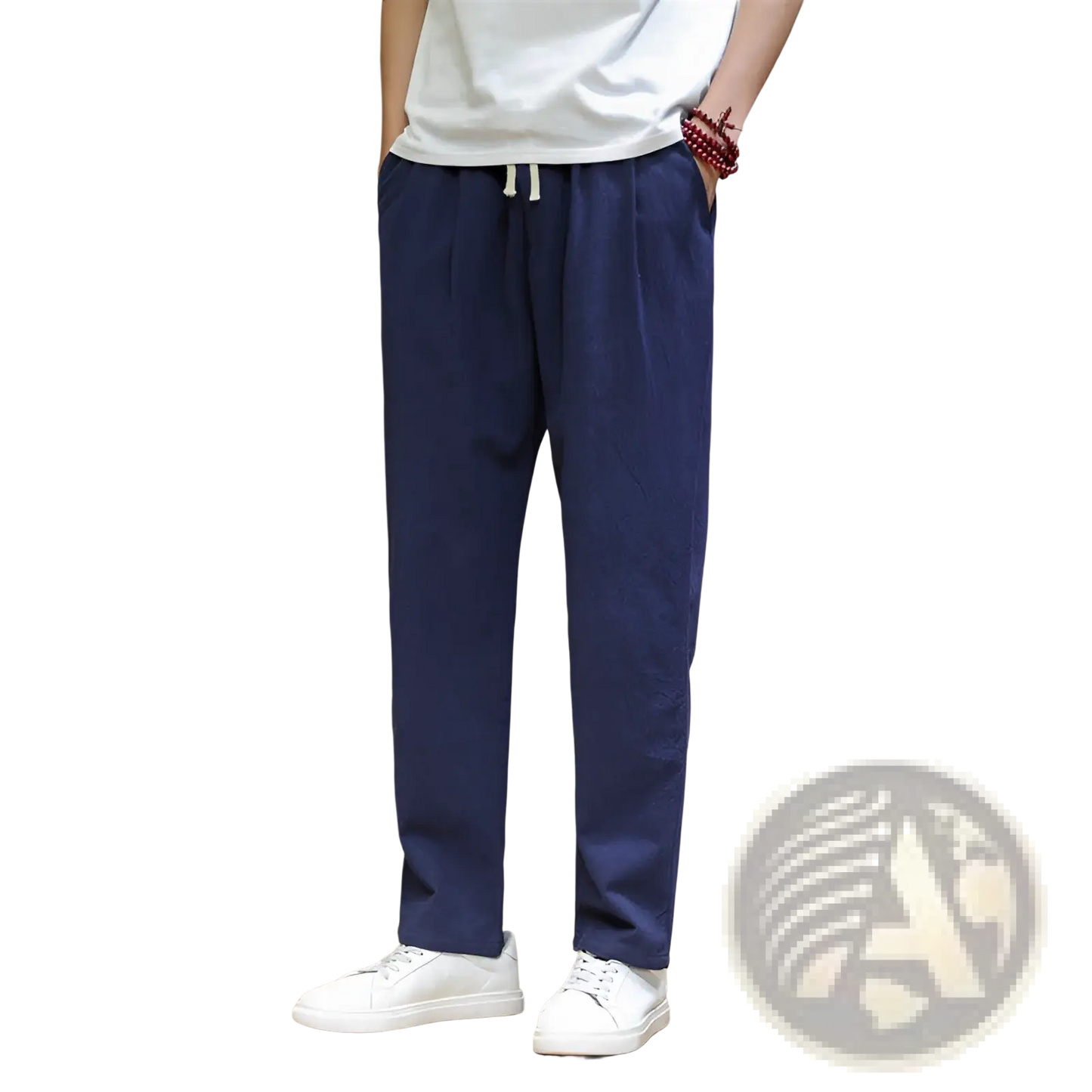 Men's Slim Fit Cotton Linen Tapered Joggers