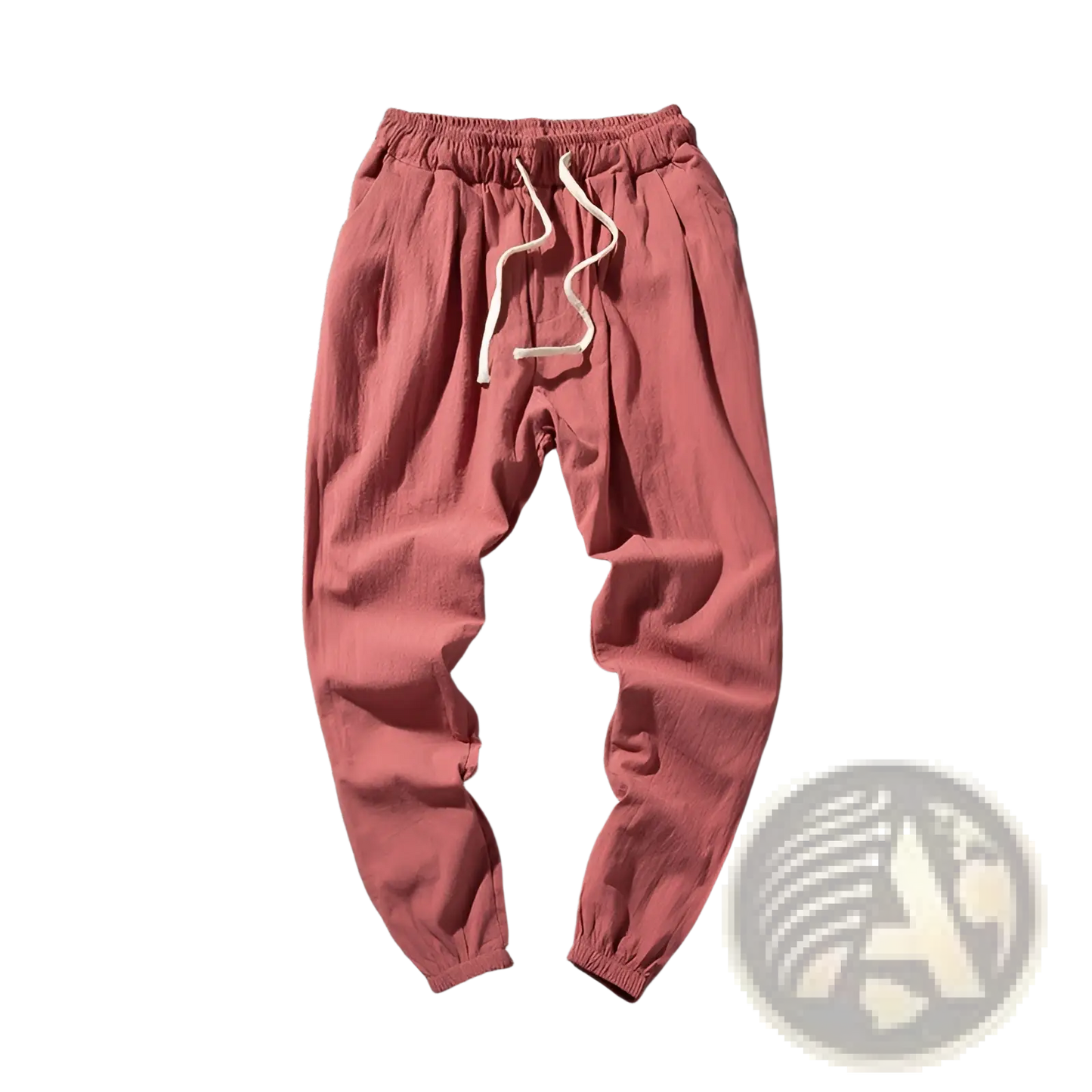 Men's Slim Fit Cotton Linen Tapered Joggers