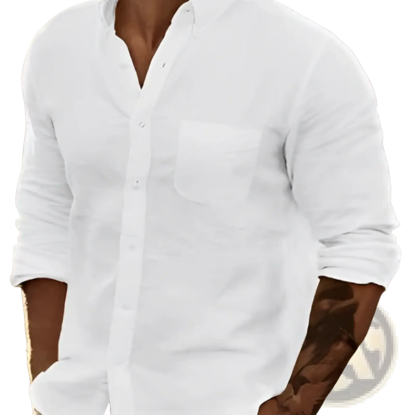 Men's Slim Fit Cotton Long Sleeve Button Down Shirt
