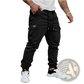 Men's Slim Fit Cropped Cargo Joggers with Drawstring Waist