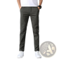 Men's Slim Fit Elastic Cotton Straight Leg Chino Pants