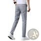 Men's Slim Fit Elastic Cotton Straight Leg Chino Pants