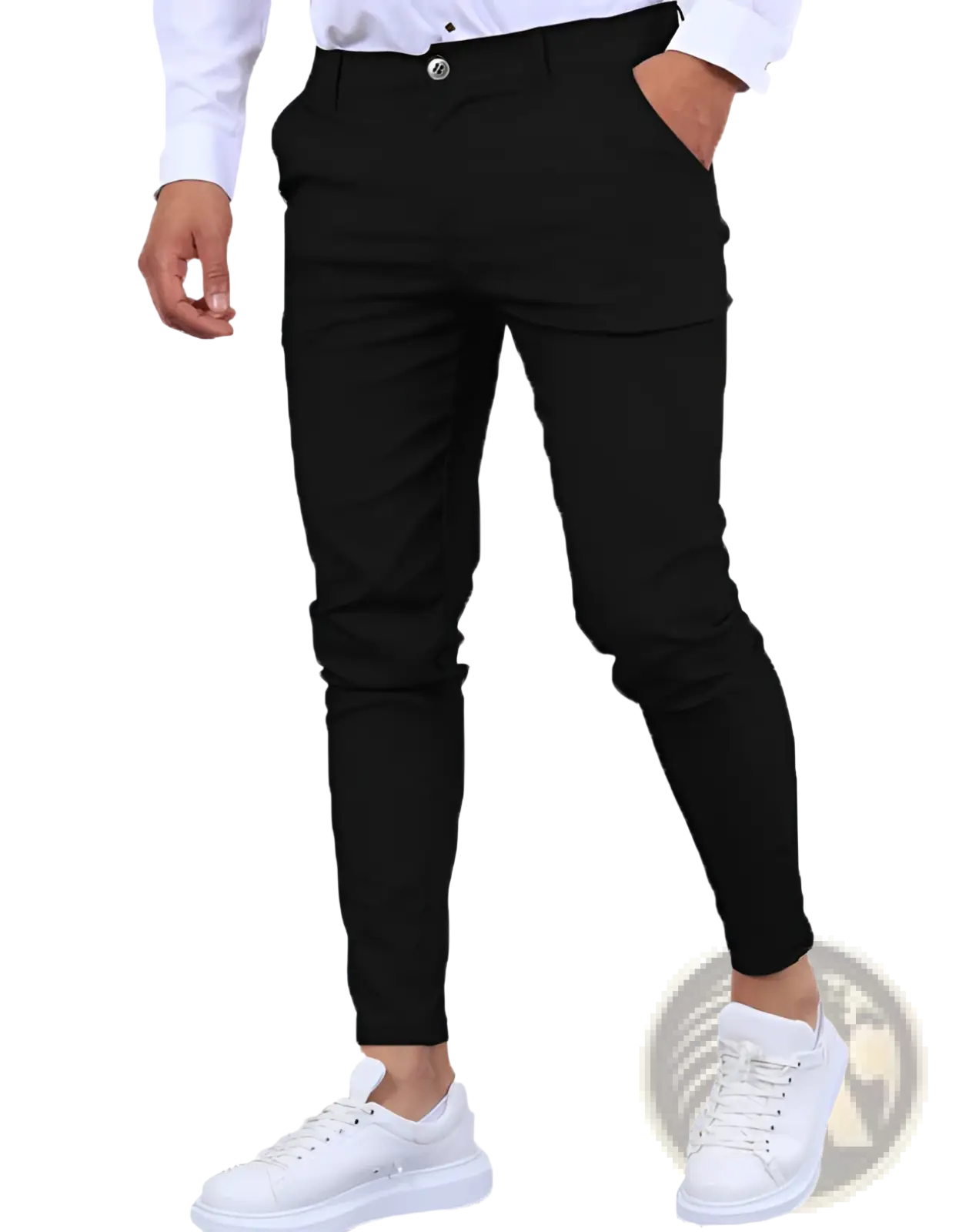 Men's Slim Fit Ice Silk Business Casual Trousers