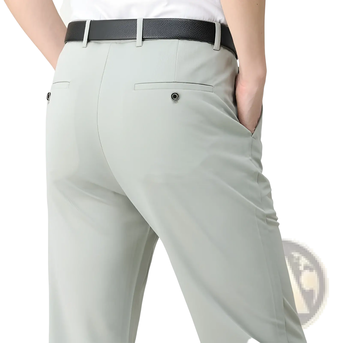 Men's Slim Fit Ice Silk Lightweight Tailored Trousers