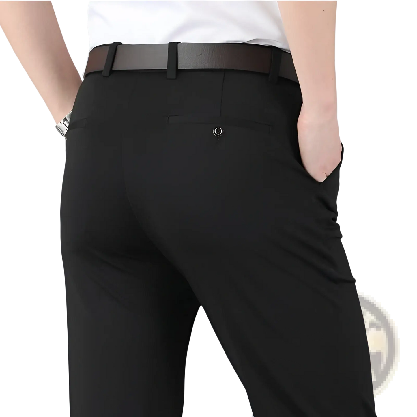 Men's Slim Fit Ice Silk Lightweight Tailored Trousers