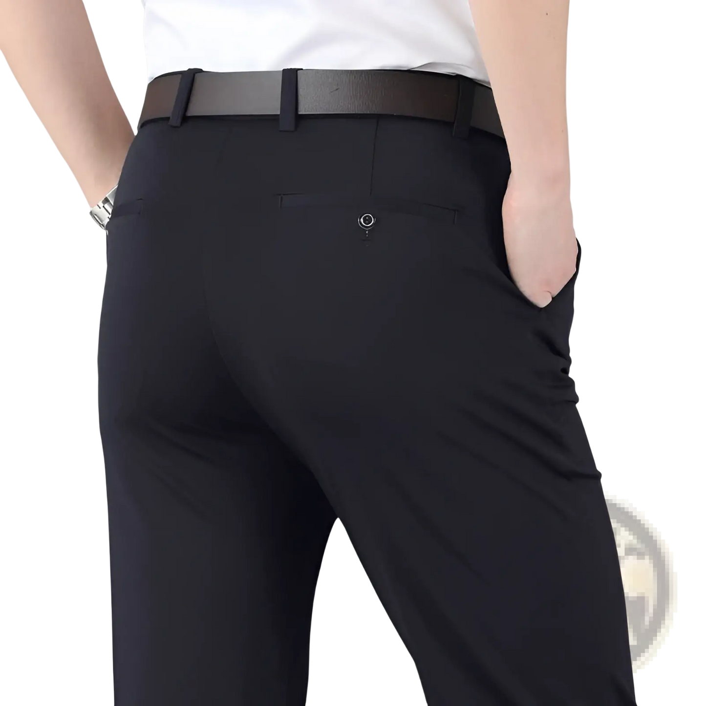 Men's Slim Fit Ice Silk Lightweight Tailored Trousers