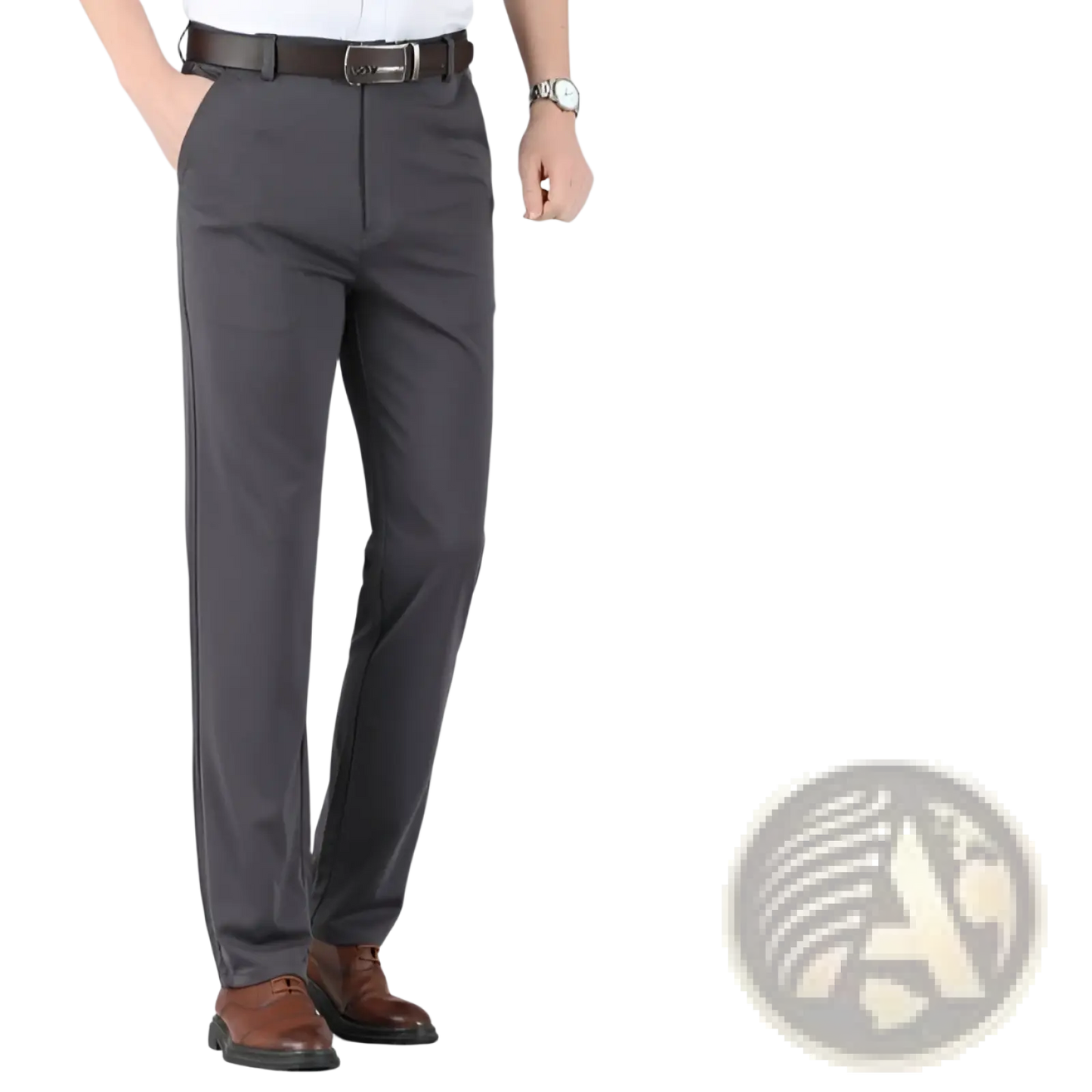 Men's Slim Fit Ice Silk Lightweight Tailored Trousers