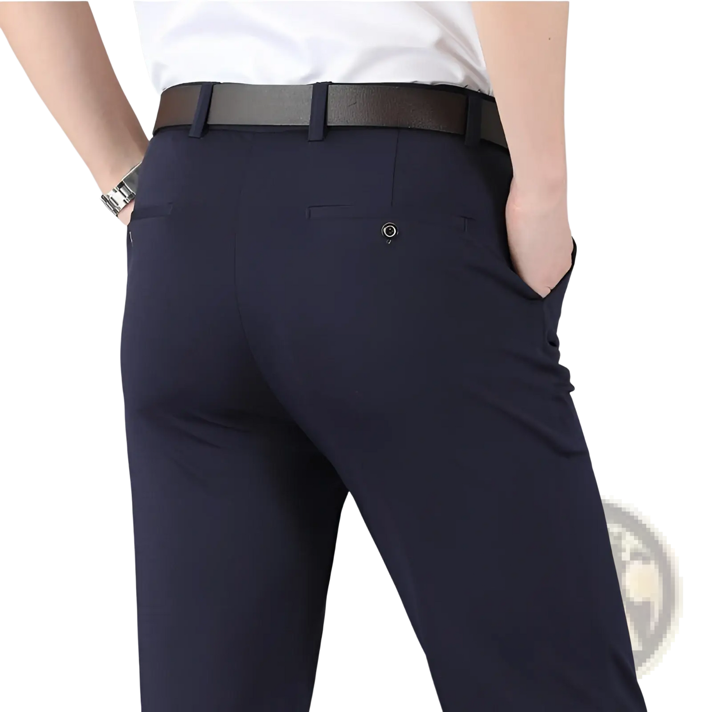 Men's Slim Fit Ice Silk Lightweight Tailored Trousers