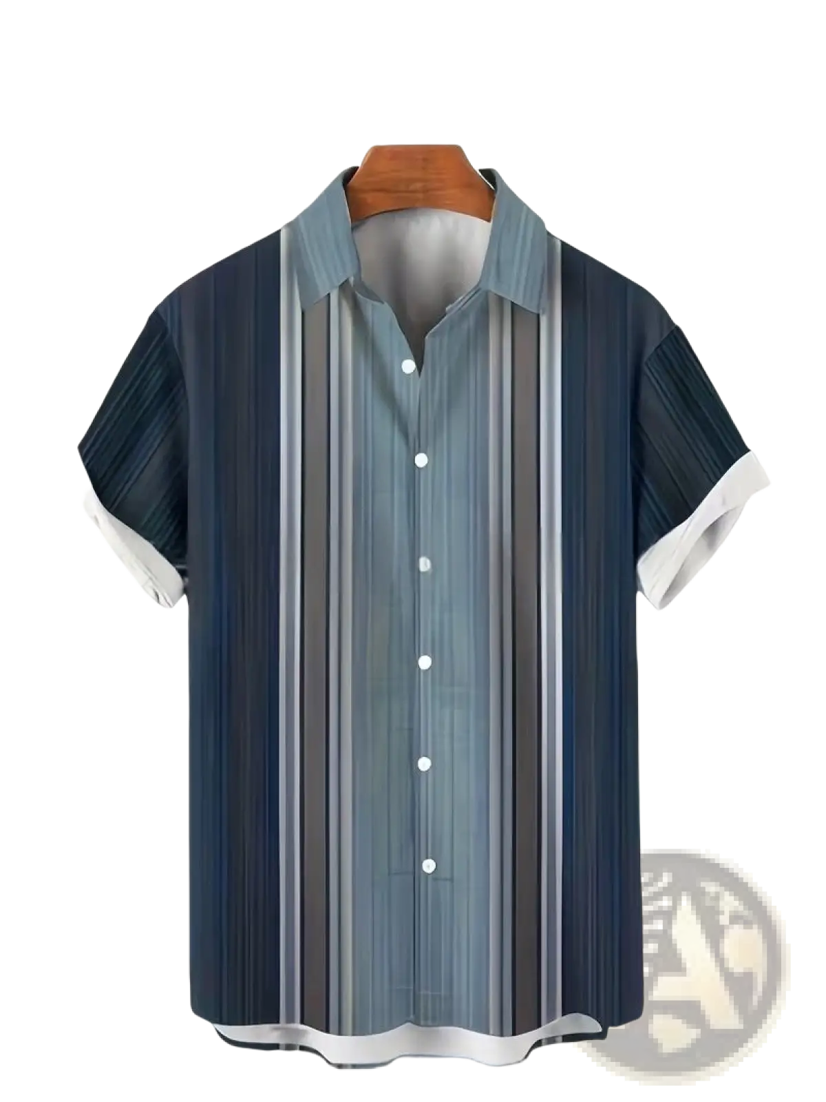 Men's Slim Fit Korean Style Short Sleeve Printed Summer Shirt
