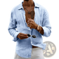 Men's Slim Fit Linen Blend Long Sleeve Casual Shirt