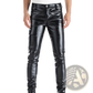 Men's Slim Fit Metallic and Matte Faux Leather Pants