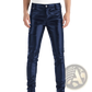 Men's Slim Fit Metallic and Matte Faux Leather Pants