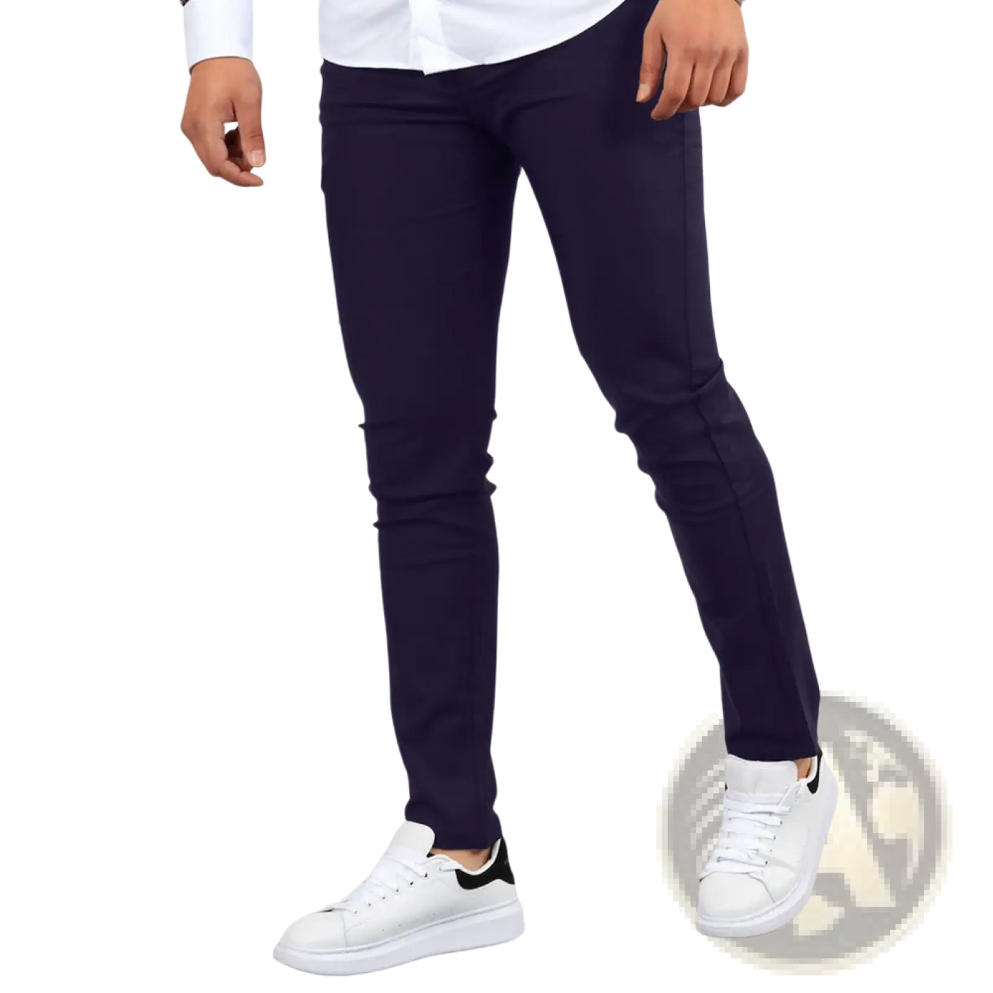 Men's Slim Fit Modern Cotton Blend Pencil Trousers